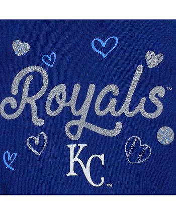 Kansas City Royals Girls Newborn & Infant 3-Piece Home Plate Bodysuit, Bib  & Booties Set - Royal