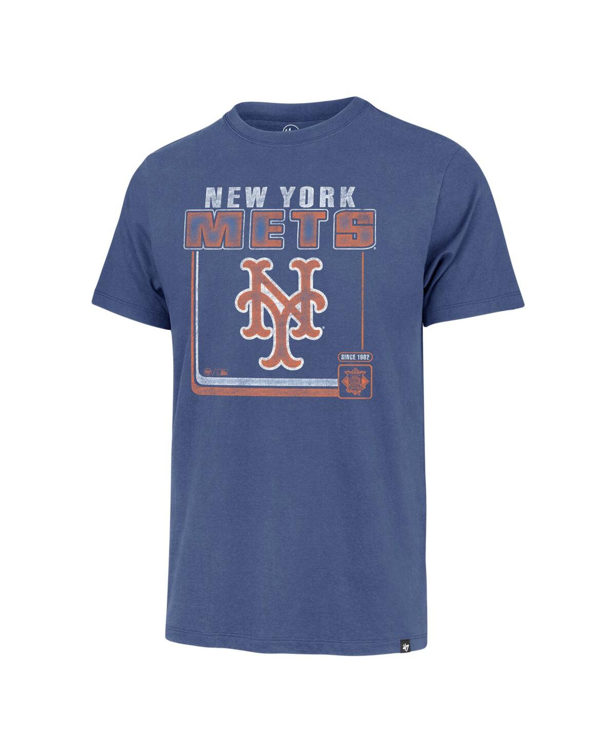 Shop 47 Brand Men's ' Royal New York Mets Borderline Franklin T-shirt