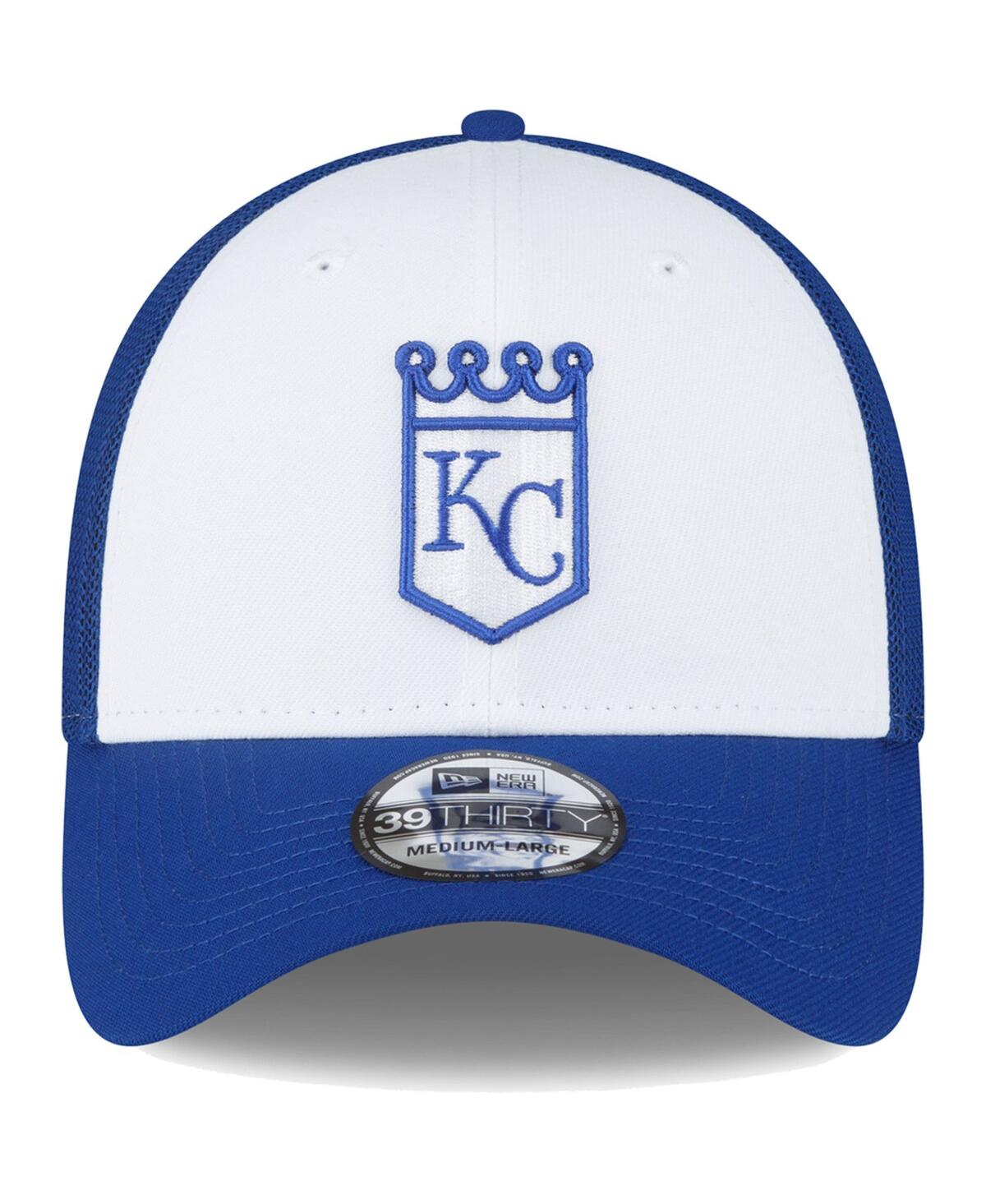 Shop New Era Men's  Royal And White Kansas City Royals 2023 On-field Batting Practice 39thirty Flex Hat In Royal,white