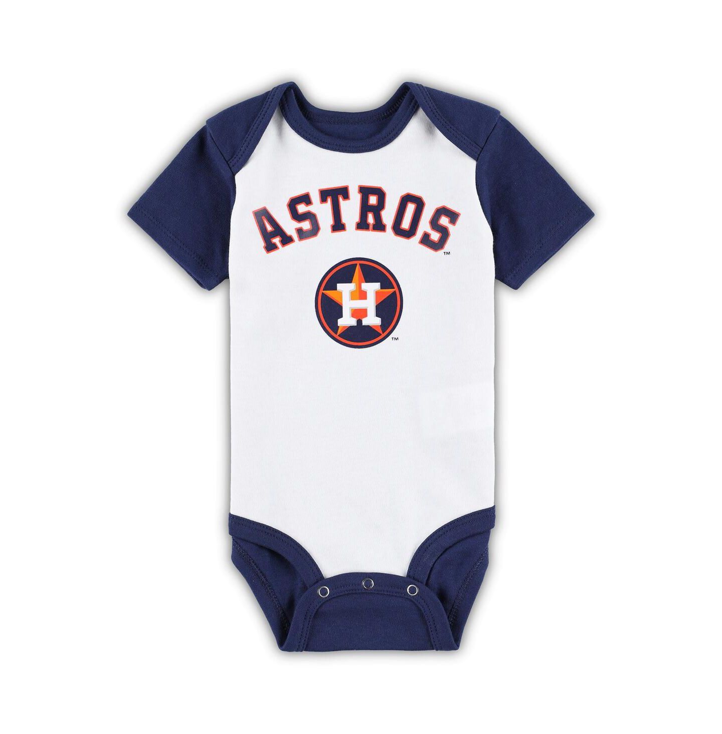 Комплекты Outerstuff White and Heather Gray Houston Astros Two-Pack Little Slugger Bodysuit Set для малышей — фото 3