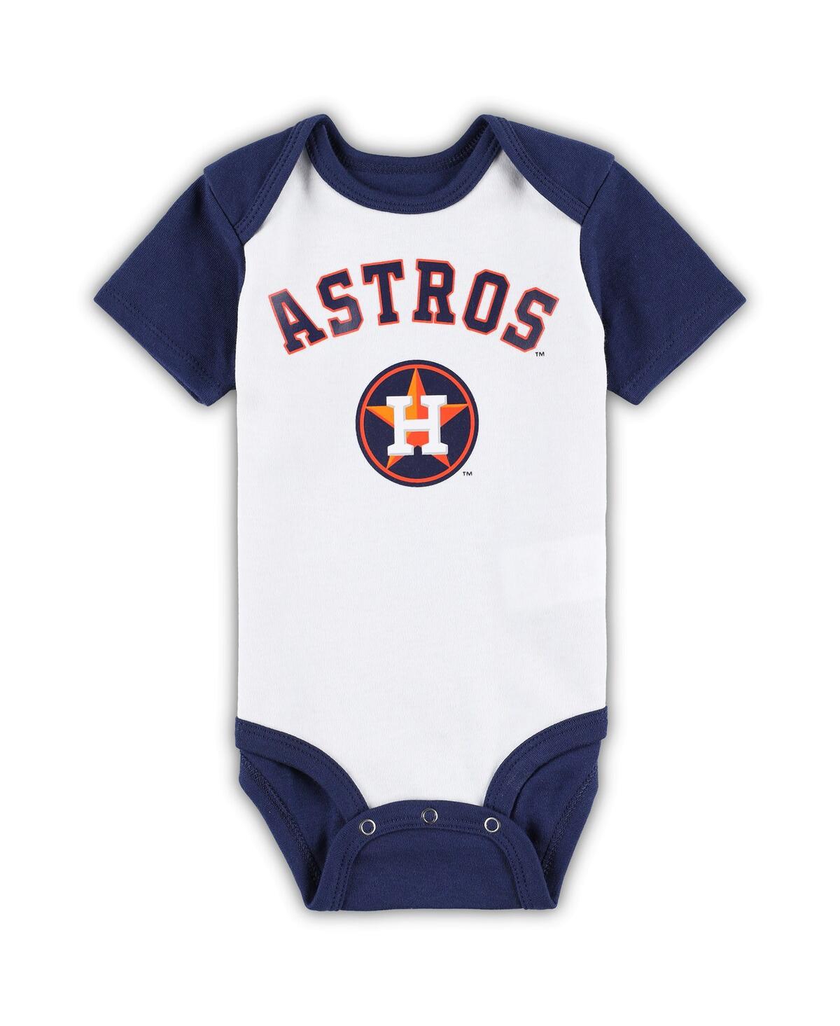 Shop Outerstuff Infant Boys And Girls White And Heather Gray Houston Astros Two-pack Little Slugger Bodysuit Set In White,heather Gray
