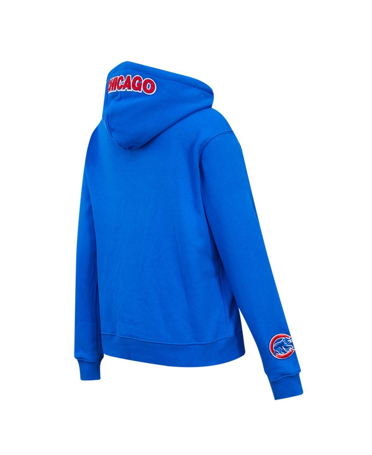 Shop Pro Standard Women's  Royal Chicago Cubs Classic Fleece Pullover Hoodie