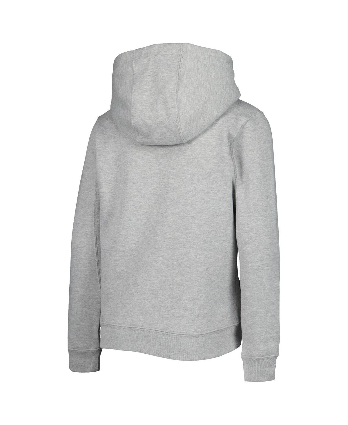 Big Boys and GirlsOakland Athletics Wordmark Full-Zip Hoodie - Heather Gray
