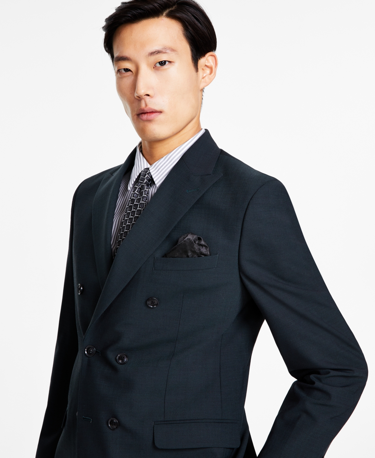 Bar Iii Men's Slim-FitSolid Double-Breasted Suit Separate Jacket, Created for Macy's - Emerald Green