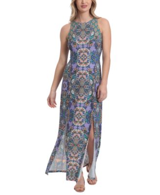 London Times Women's Printed Carwash Maxi Dress - Macy's