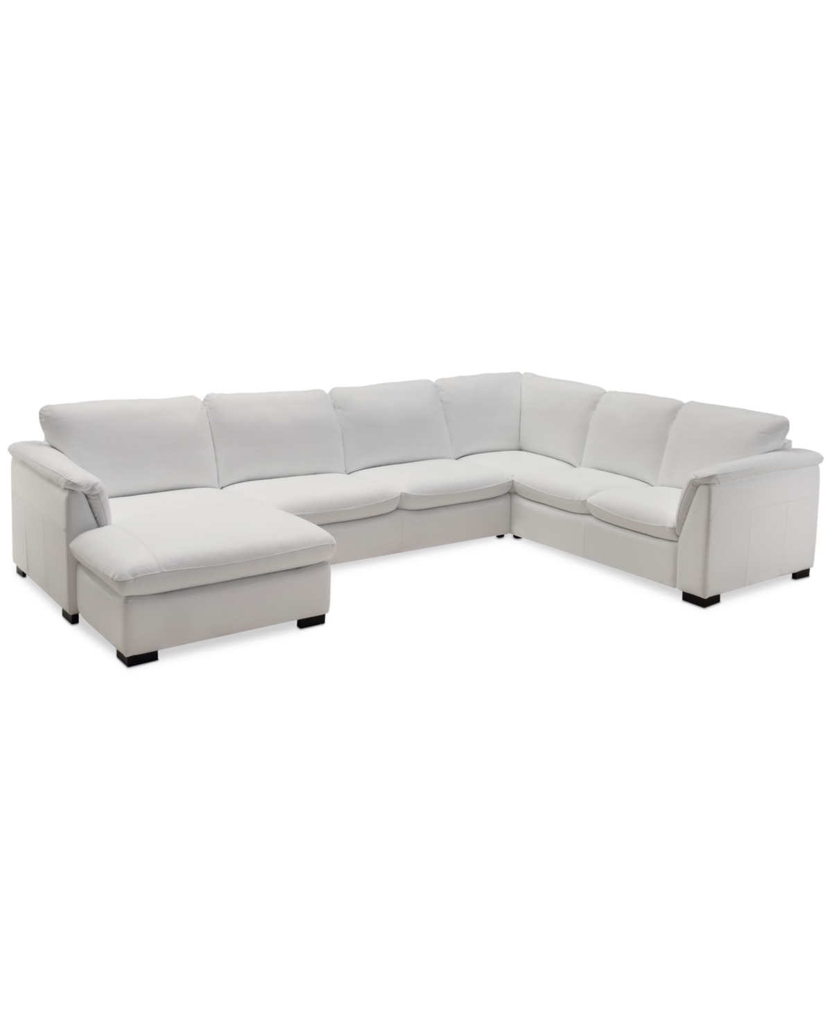 Closeout! Arond 3-Pc. Leather Sectional with Chaise, Created for Macy's