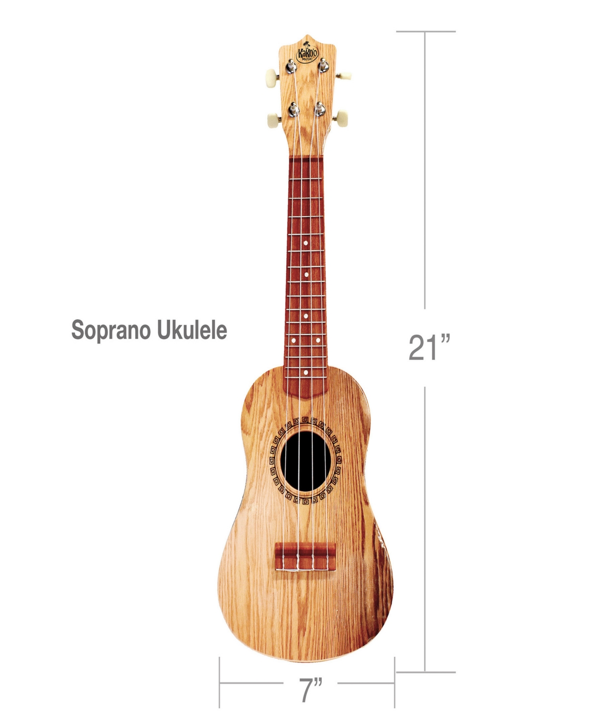 Kako'o Music Sunburst Wooden Ukulele Set In Multi