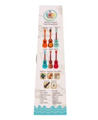 Sunrise Orange Wooden Ukulele Set