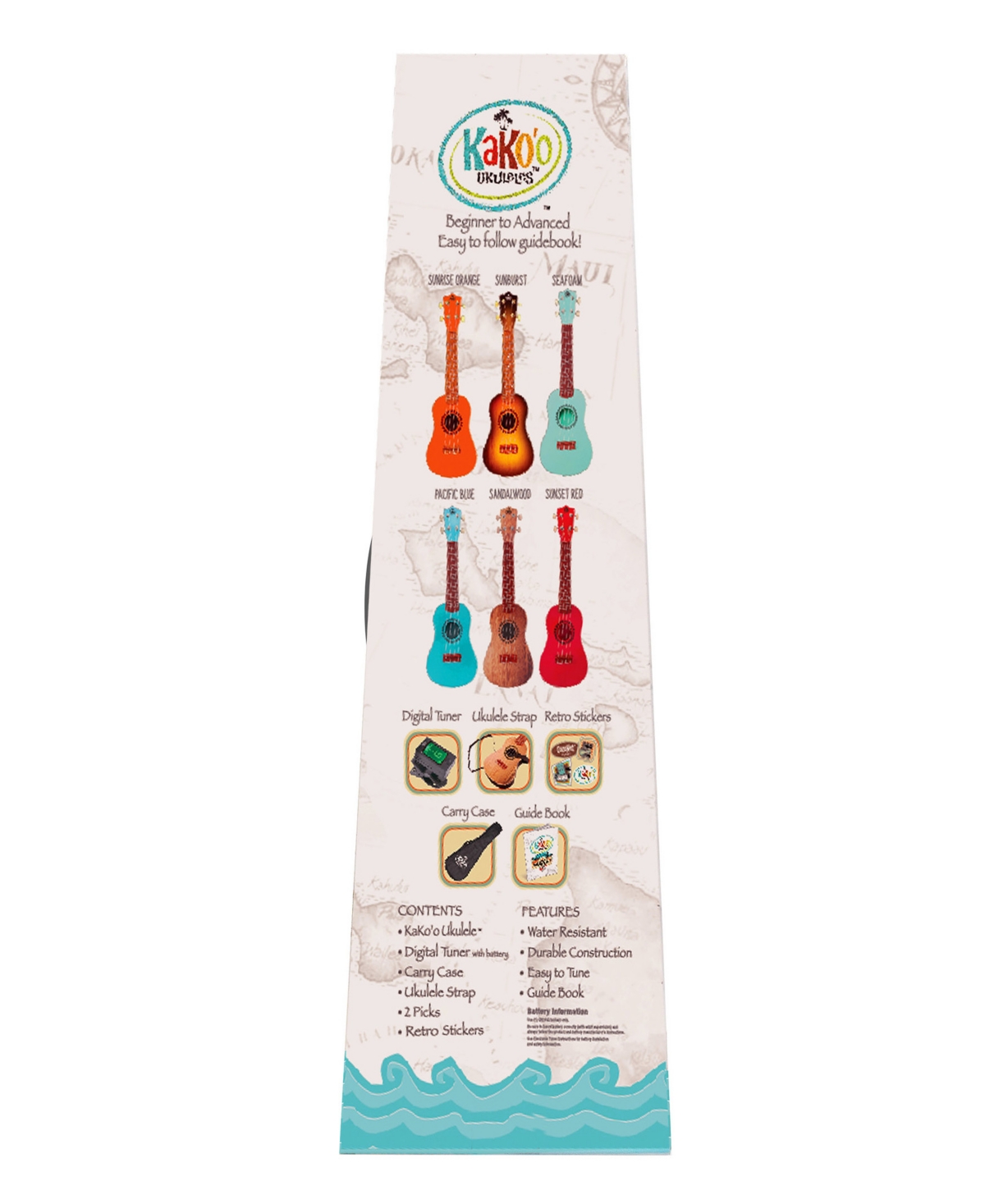 Kako'o Music Seafoam Green Wooden Ukulele Set In Multi