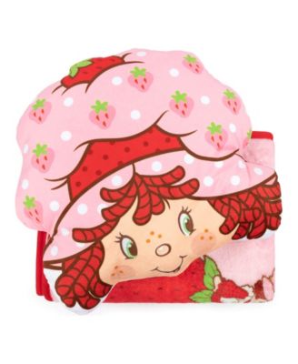 Strawberry Shortcake Strawberries Galore Travel 2 Piece Pillow Throw Set