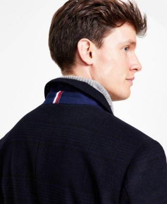 Men's Addison Wool-Blend Trim Fit Overcoat