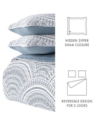 Scallop Reversible 3-Pc. Lightweight Quilt Set, King/California King