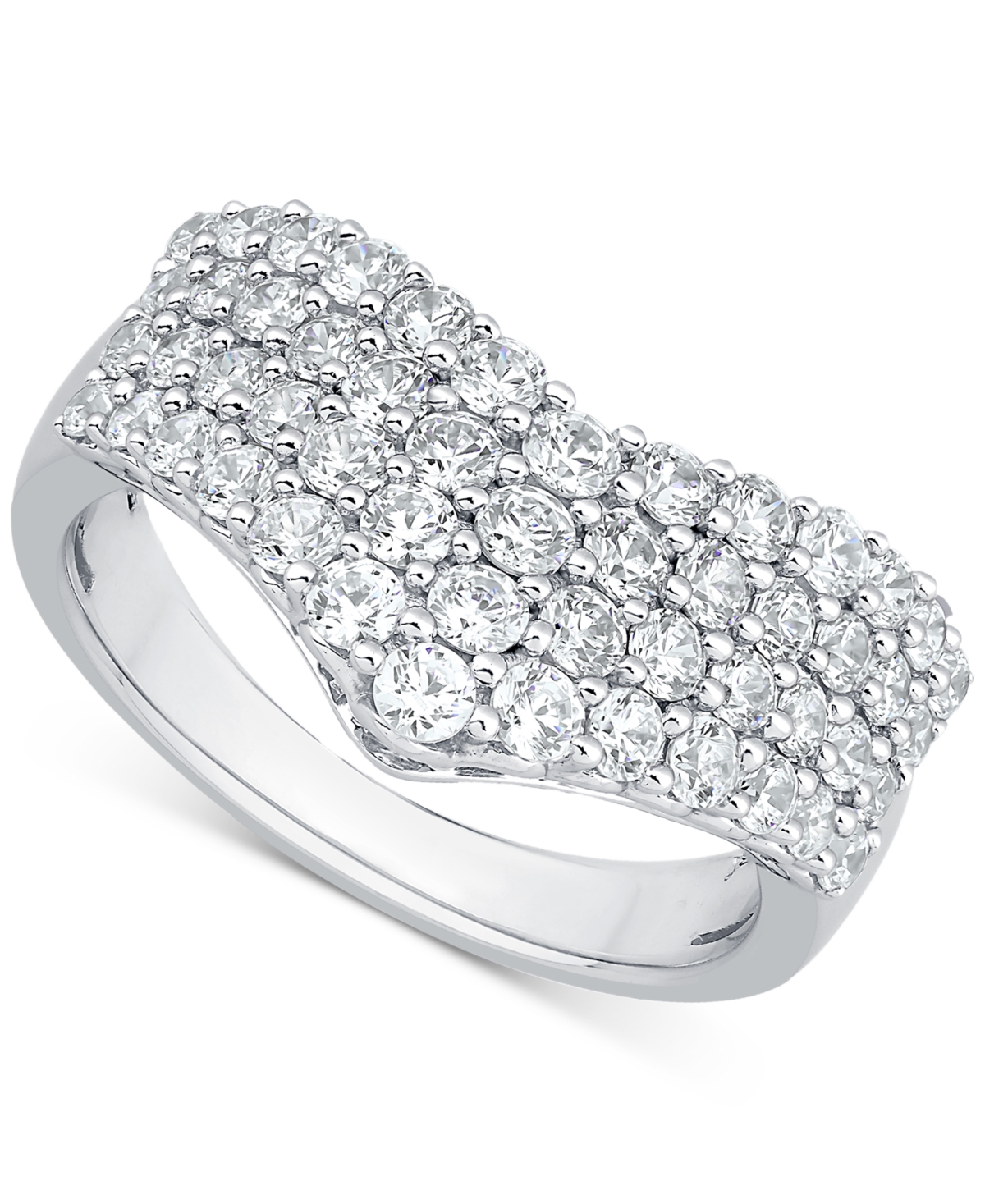 Diamond Contour Ring (1-1/2 ct. t.w.) in 14k White Gold - White Gold