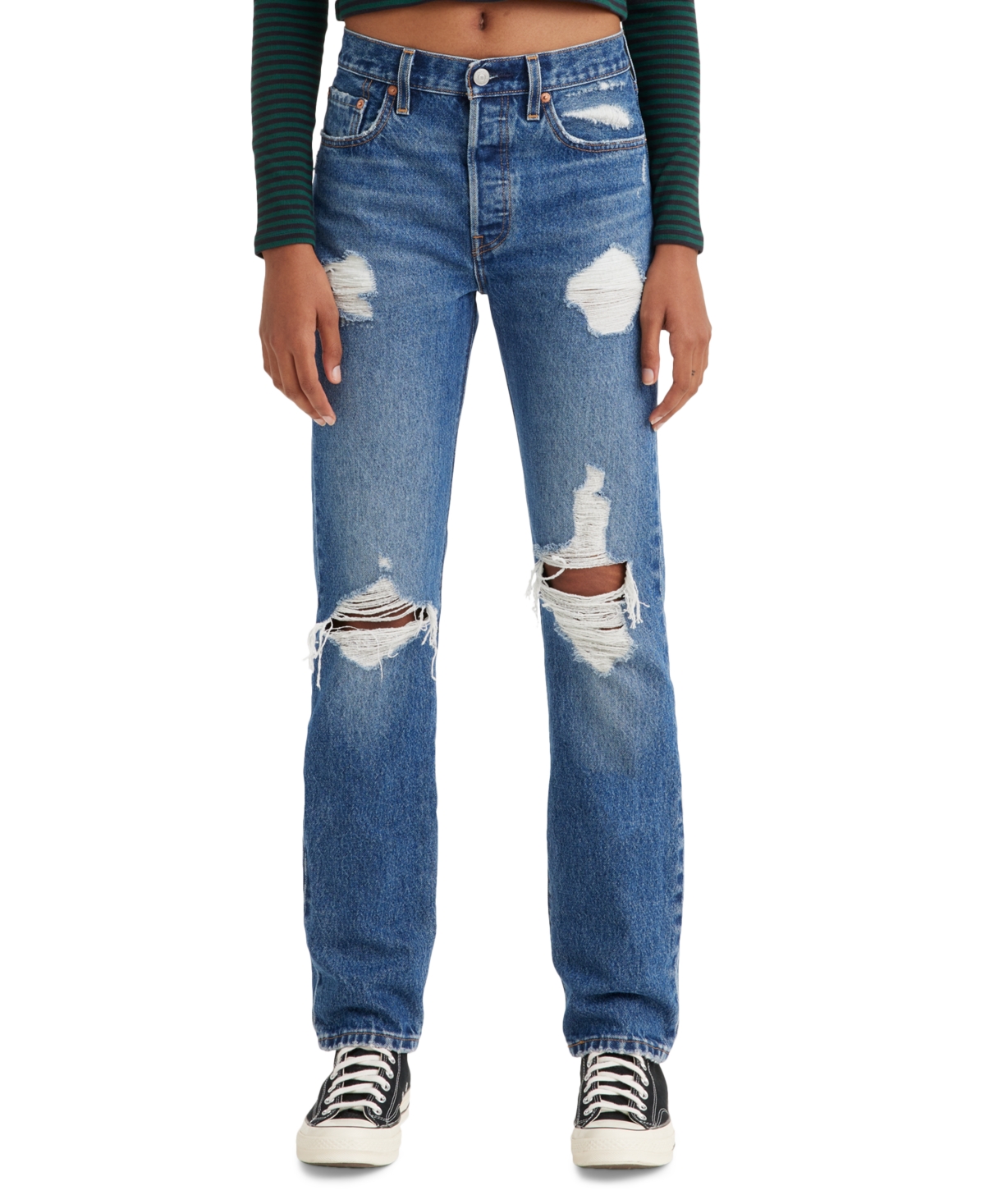 Levi's Women's 501 Original-fit Straight-leg Jeans In Trusty Plan