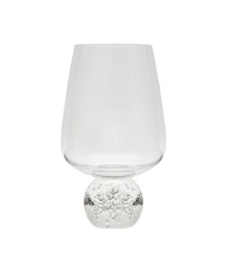 Wine Glasses on Crystal Ball Pedestal, Set of 6