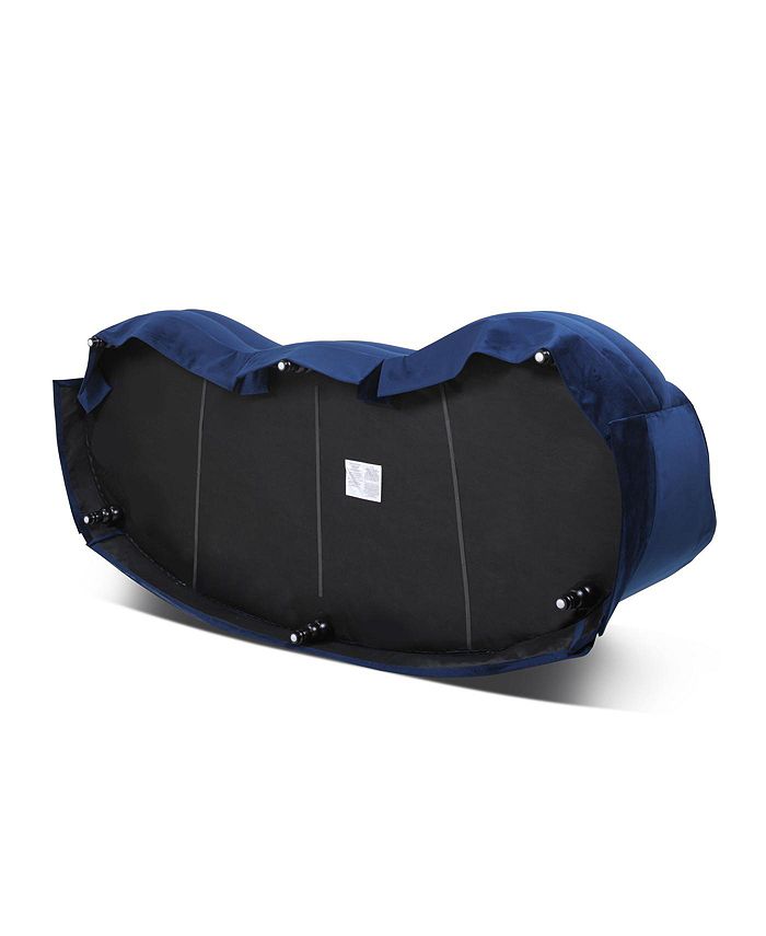 Jennifer Taylor Home Pianosa 90" Upholstered Camelback Sofa with Skirt