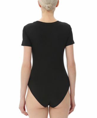 Women's Round Neck Basic Bodysuit Top
