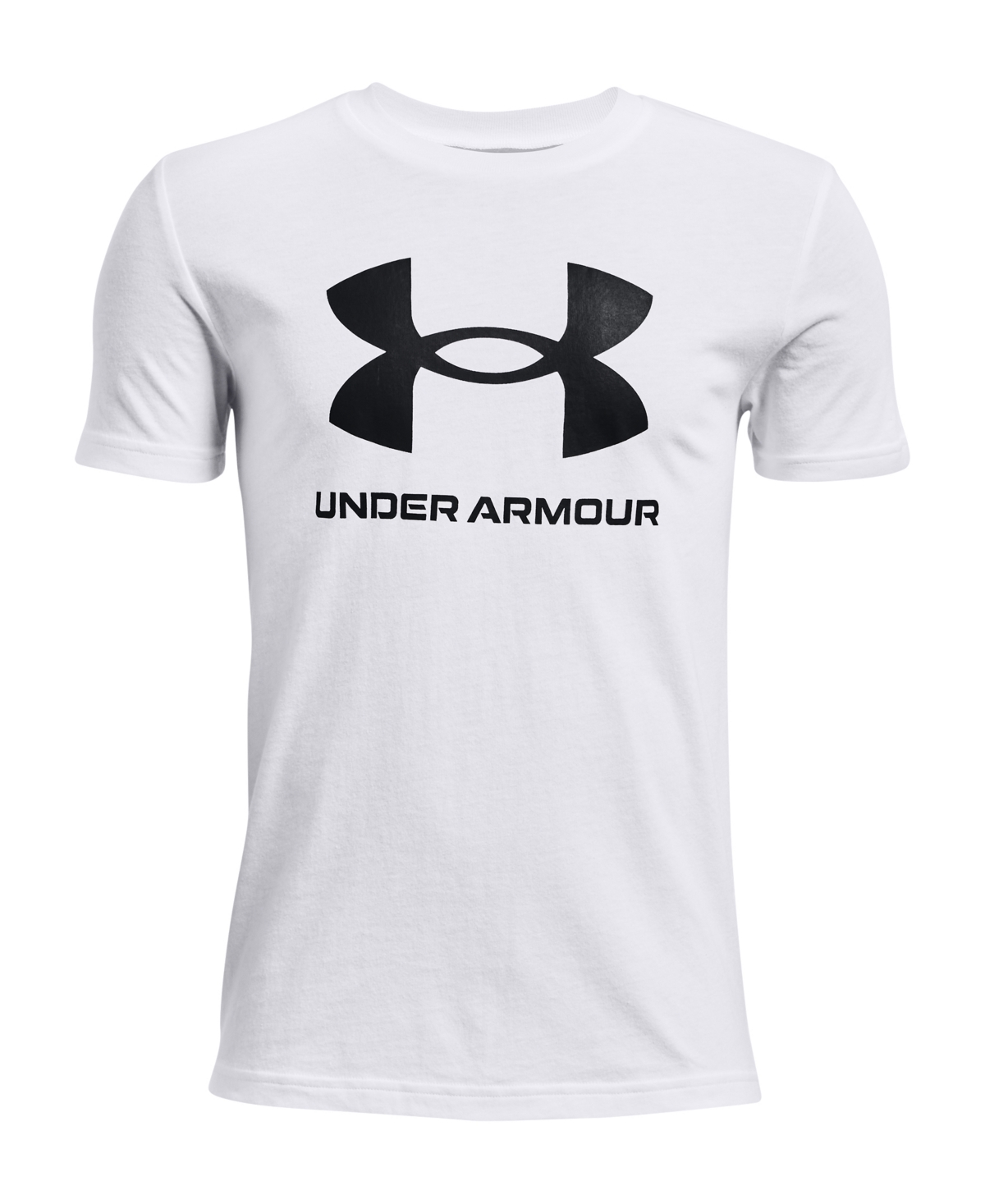 Under Armour Big Boys Sportstyle Logo Short Sleeve T-shirt In White