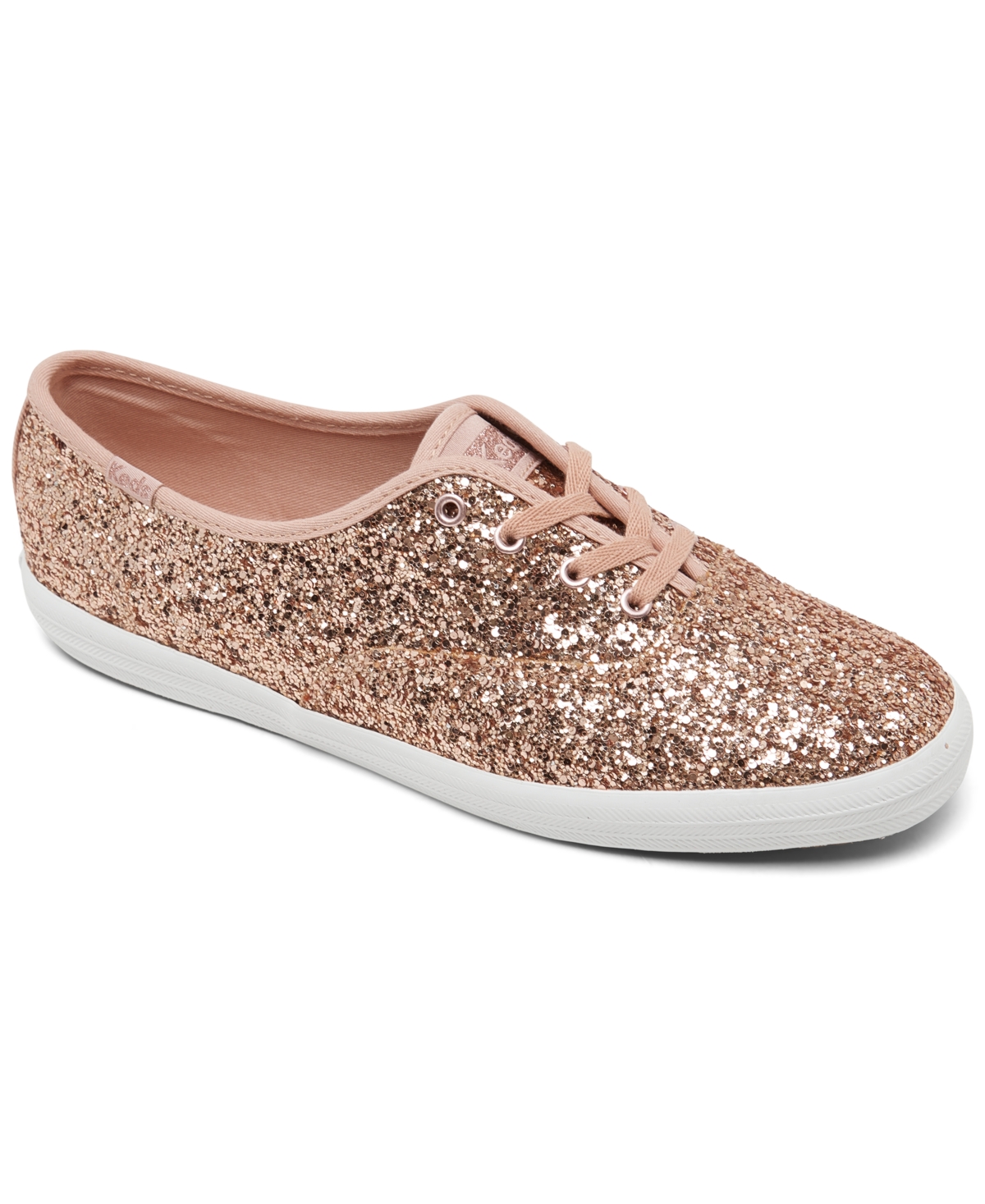 Keds Champion Glitter Celebrations Sneakers In Rose Gold-tone