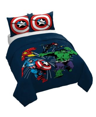 Saturday Park Marvel Invincible 100 Organic Cotton Full Queen Duvet Cover Sham Set Macy s