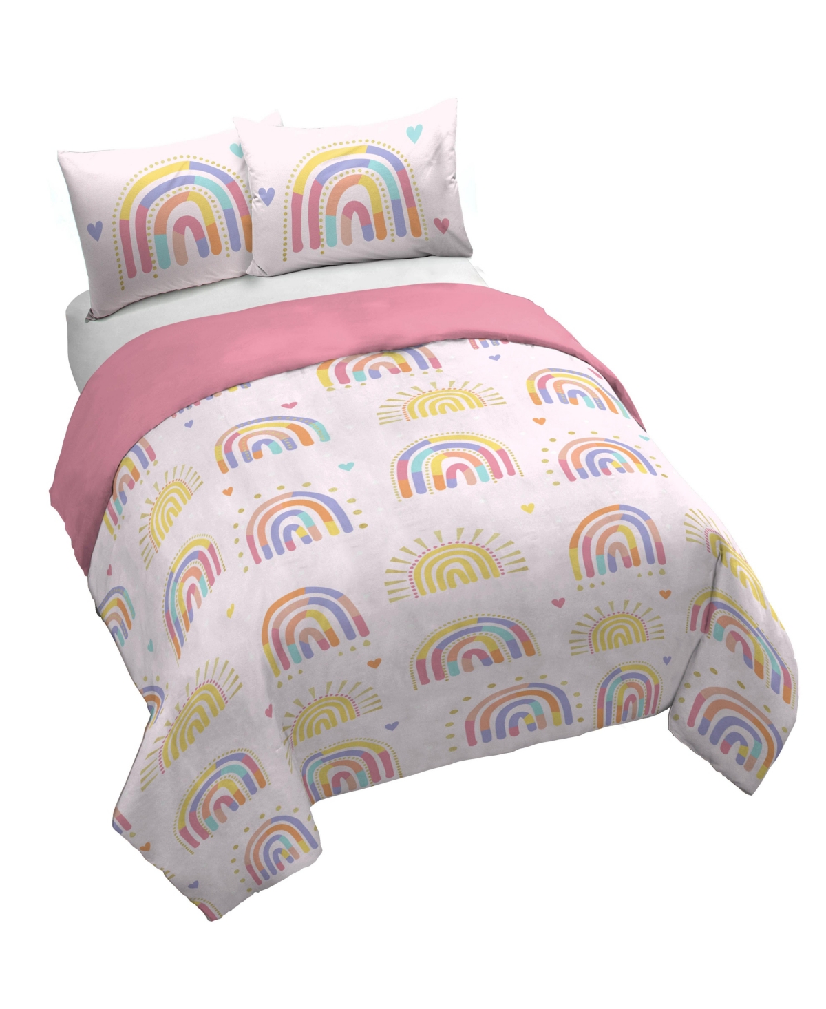 Saturday Park Doodle Rainbow 100% Organic Cotton Duvet Cover & Sham Set