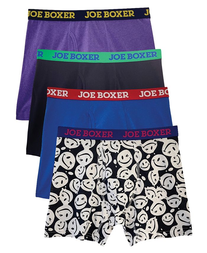 Joe Boxer Women's Plus Size Boy Short 100% Cotton 5-Pk Panties Underwear