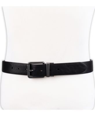 Men's Plaque Buckle Reversible Stretch Belt
