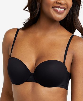 Maidenform Self Expressions Two times Sexy Black Strapless Push