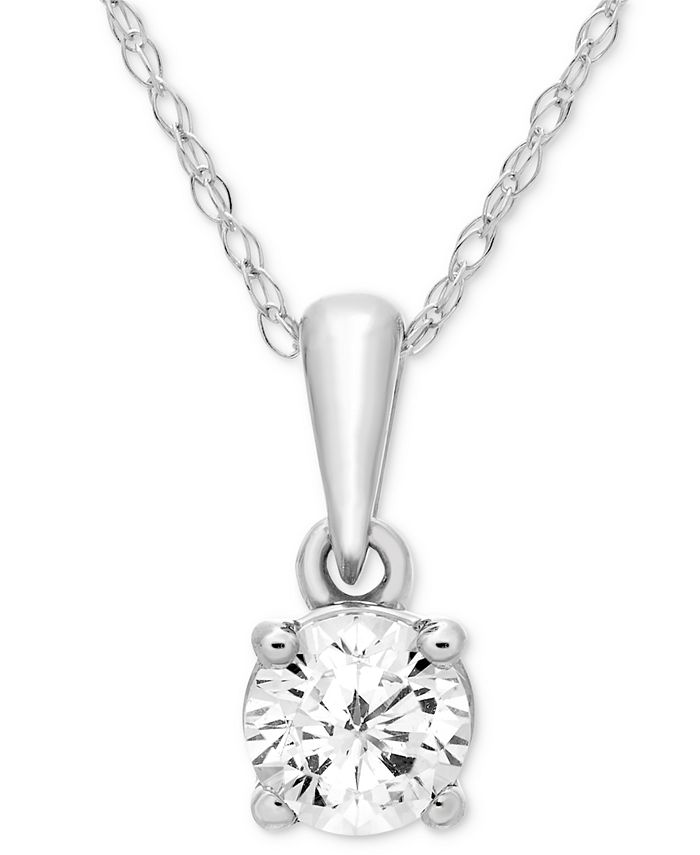 Macy's diamond clearance solitaire necklace