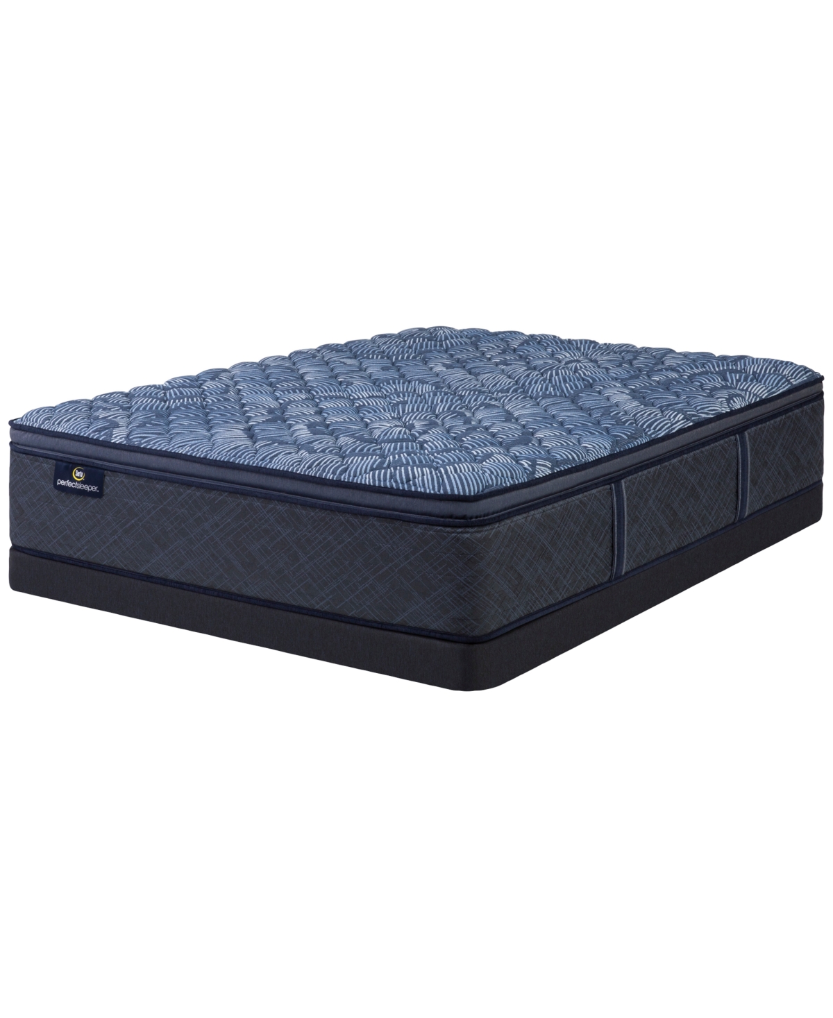 Shop Serta Perfect Sleeper Cobalt Calm 14" Firm Pillow Top Mattress Set, Queen In No Color