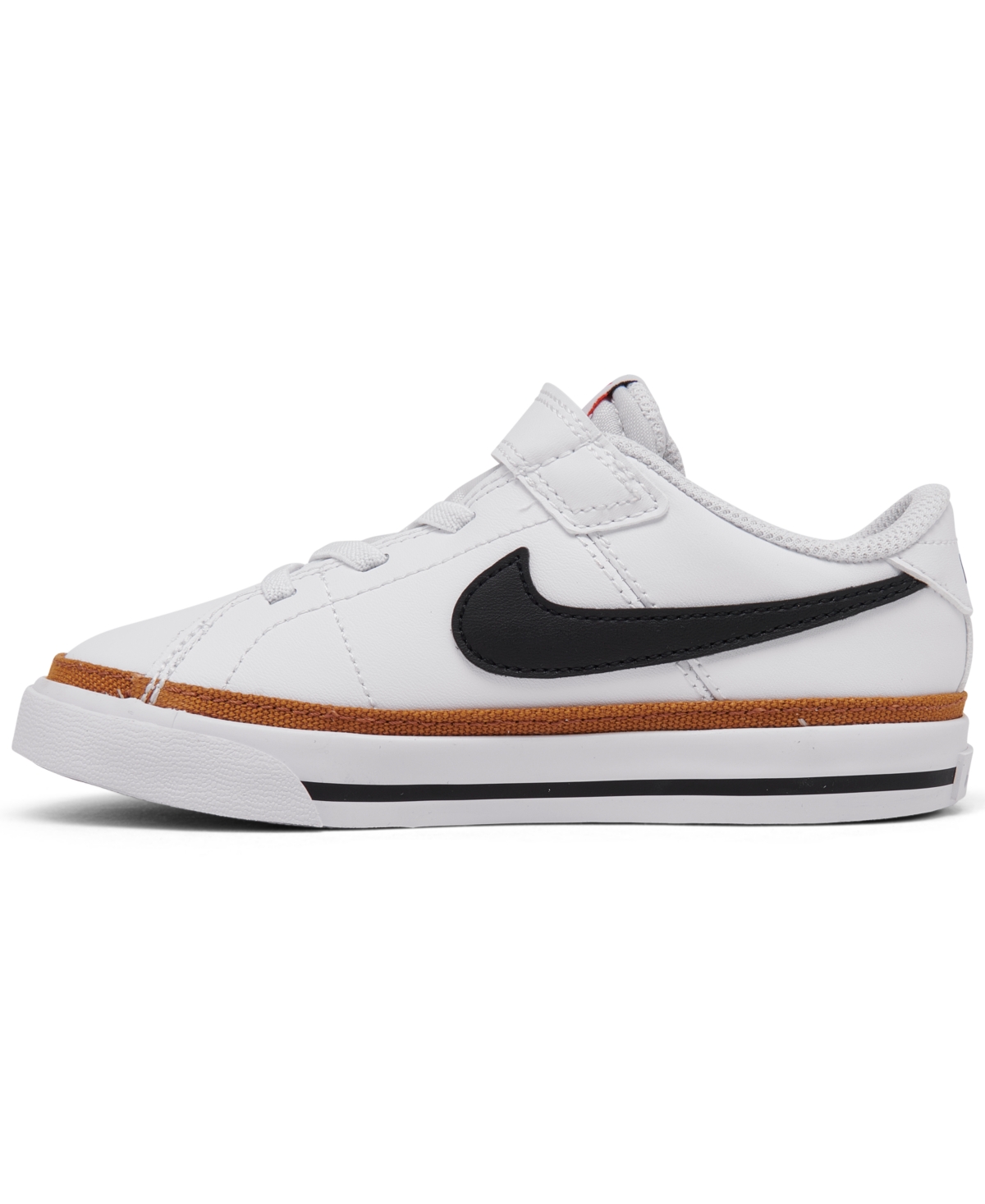 Nike Toddler Kids Court Legacy Adjustable Strap Closure Casual Sneakers From Finish Line In White