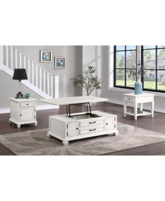 Steve Silver Charlestown 18" Wide Wooden Storage End Table with USB Port