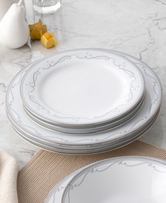 Satin Flourish 12-Piece Dinnerware Set, Service For 4