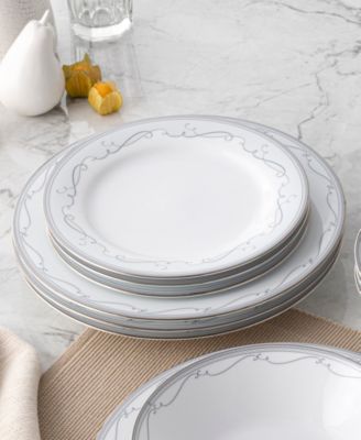 Satin Flourish Set of 4 Dinner Plates, 10.50"