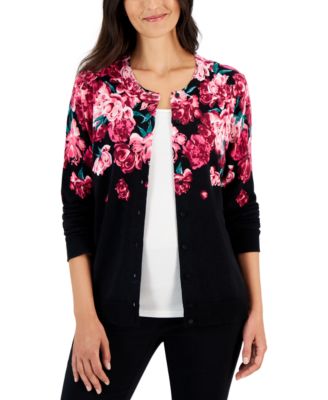 Karen scott floral cardigan hotsell