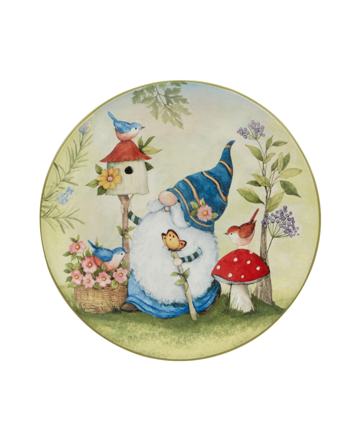 Certified International Garden Gnomes Set of 4 Salad Plate