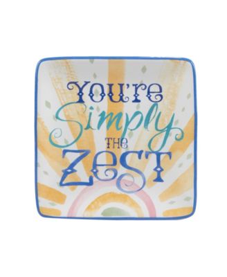 Lemonade Set of 4 Canape Plates, 6"