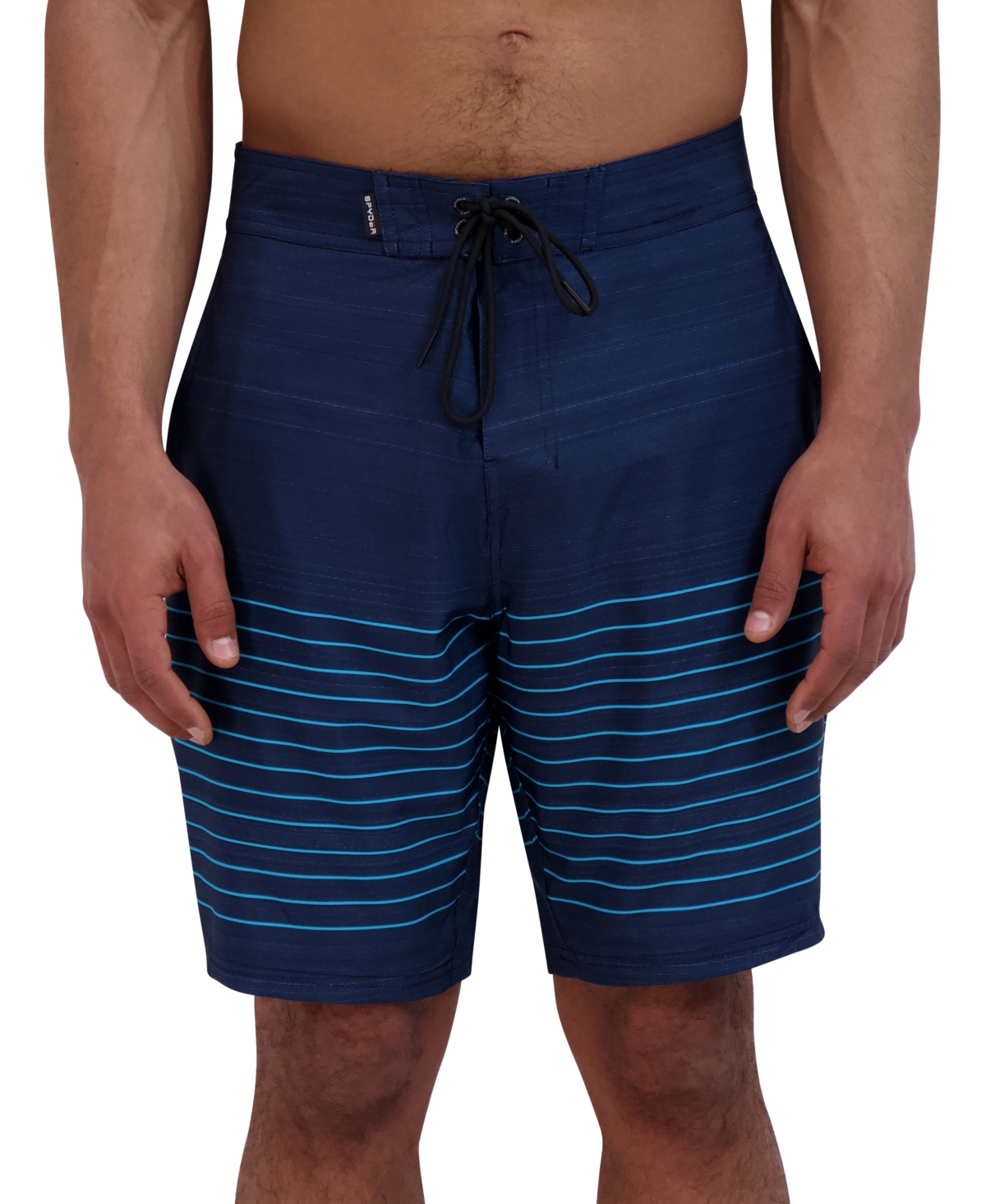 Spyder Men's Stripe Board Shorts In Dress Blue
