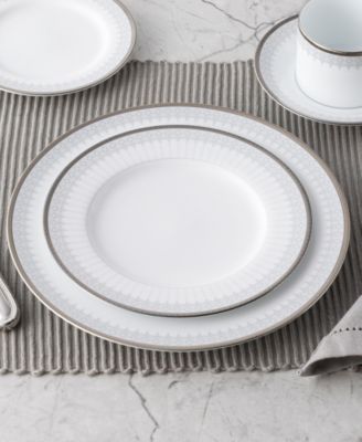 Silver Colonnade Set of 4 Dinner Plates, 10.50"