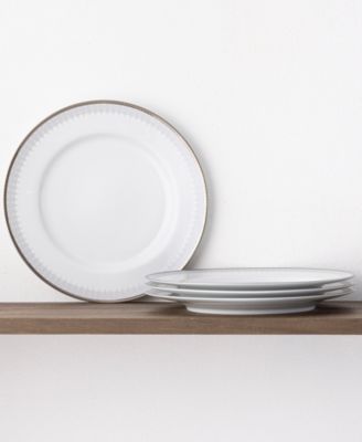 Silver Colonnade Set of 4 Dinner Plates, 10.50"