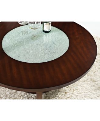 Steve Silver Rafael 39.5" Round Merlot Wood Cocktail Table with Casters