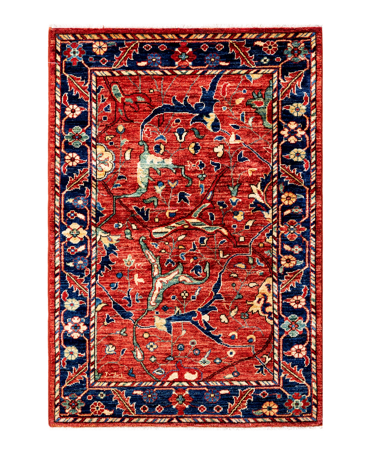 Adorn Hand Woven Rugs Serapi M1982 6'5" X 9'2" Area Rug In Blue