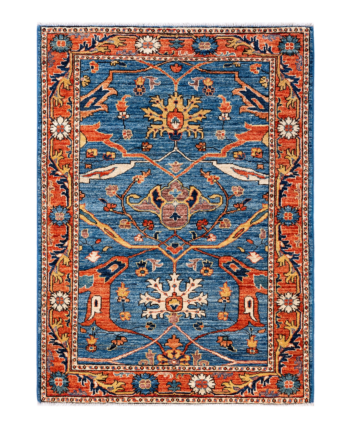 Adorn Hand Woven Rugs Serapi M1982 4'3in x 5'10in Area Rug - Orange