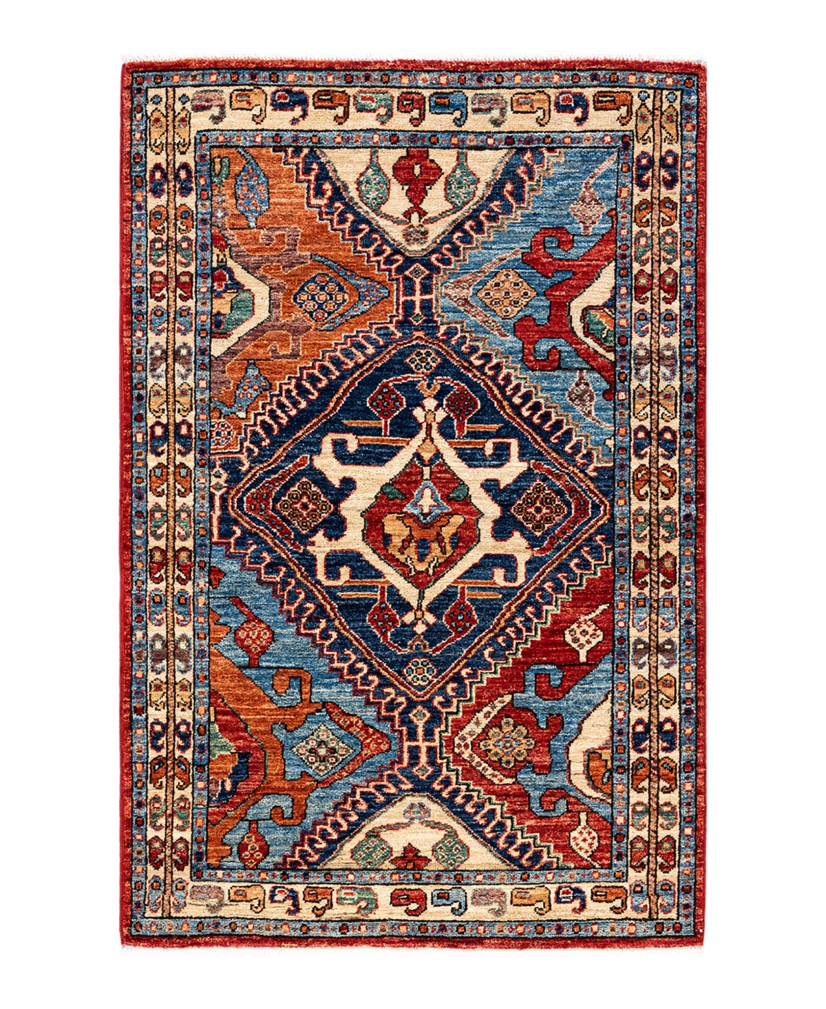 Adorn Hand Woven Rugs Serapi M1982 4'2in x 6' Area Rug - Orange