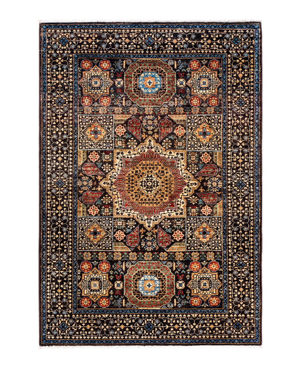 Adorn Hand Woven Rugs Serapi M1982 4'2" X 6'1" Area Rug In Orange
