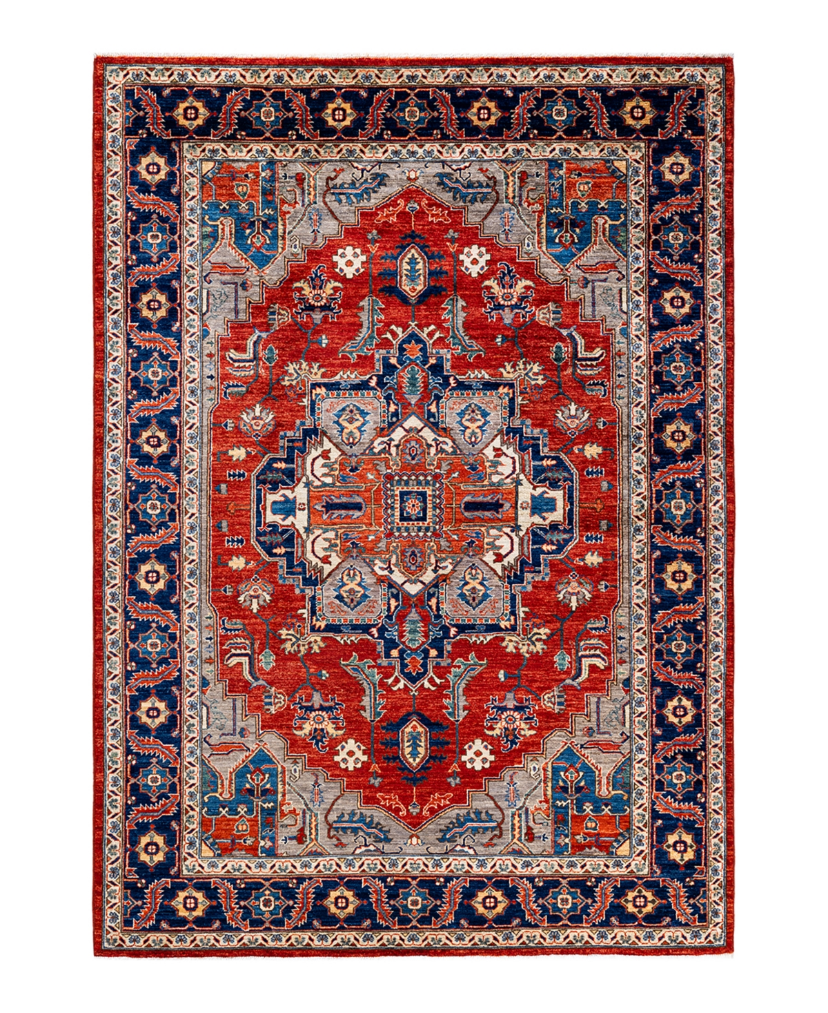 Adorn Hand Woven Rugs Serapi M1982 2'11" X 4'9" Area Rug In Blue