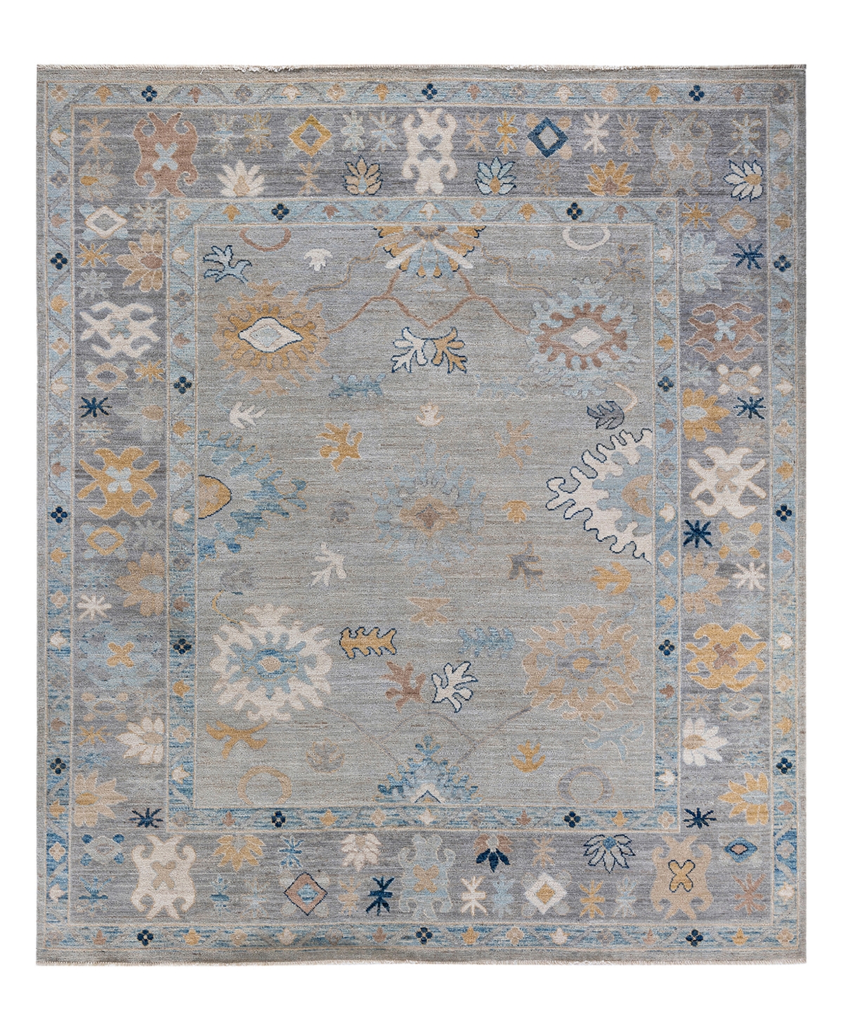 Adorn Hand Woven Rugs Oushak M1982 8' X 9'7" Area Rug In Beige