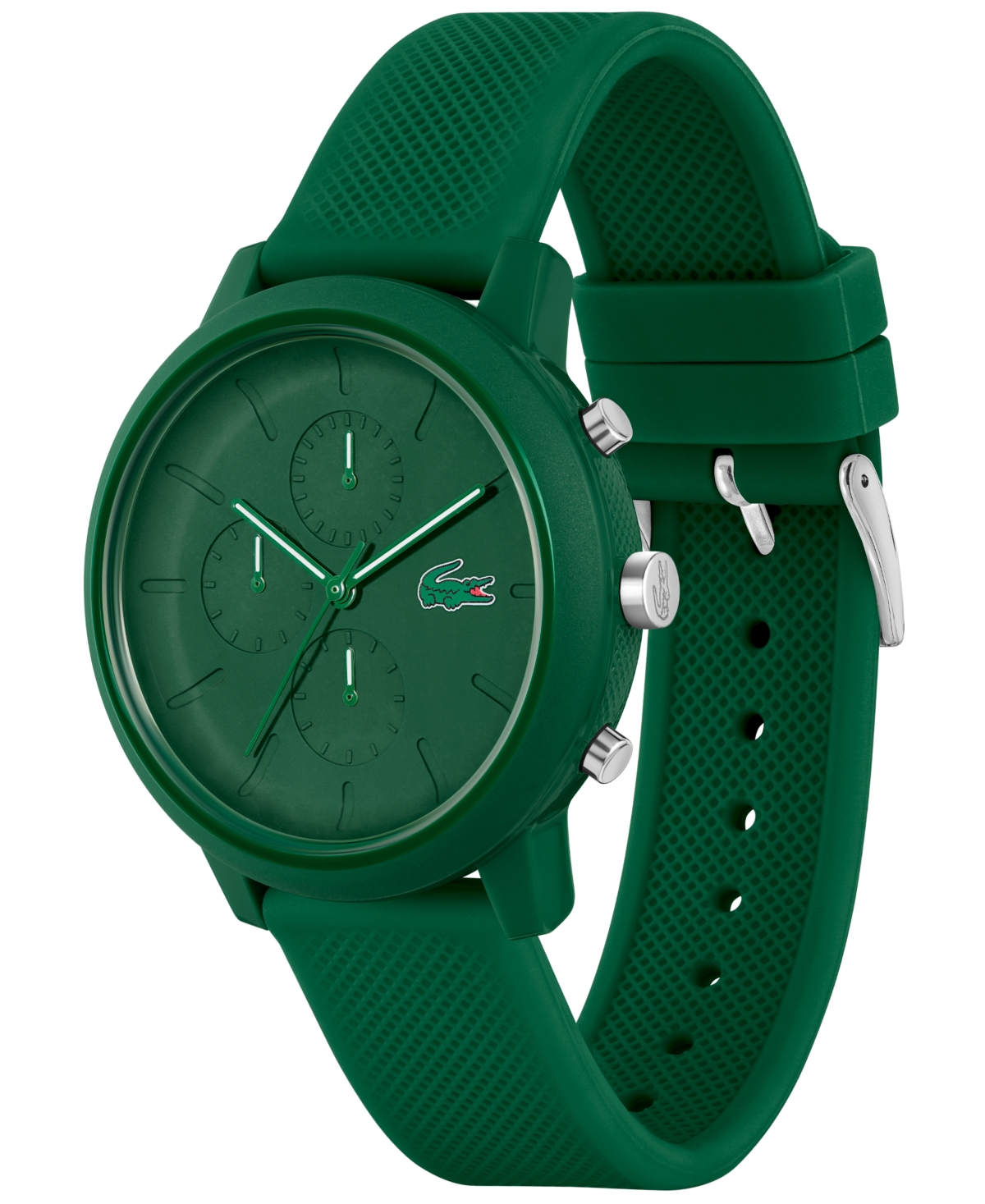 Lacoste Men's L 12.12. Chrono Green Silicone Strap Watch 43mm