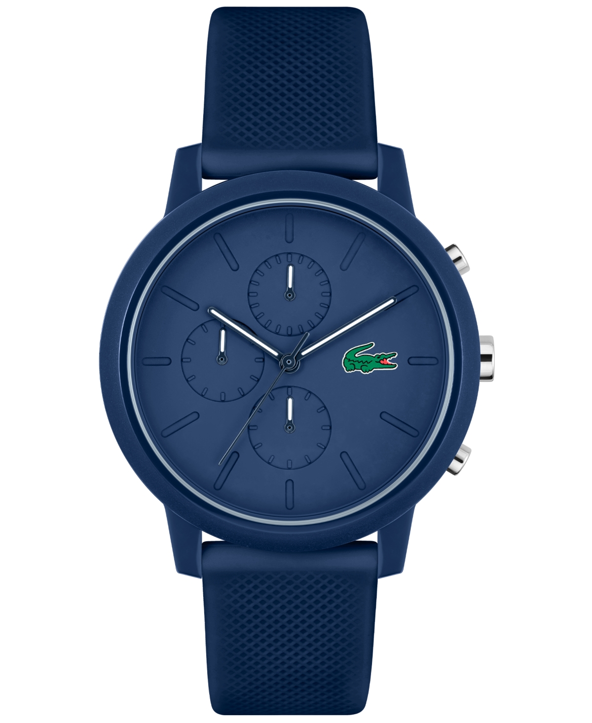 Lacoste Men's L 12.12. Chrono Navy Blue Silicone Strap Watch 43mm