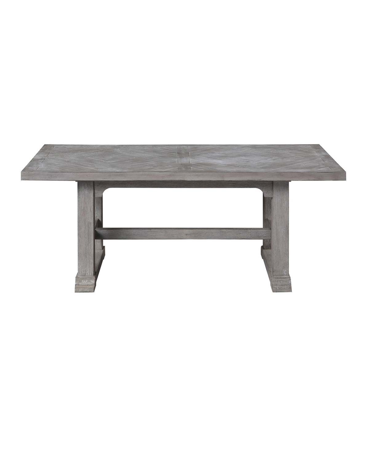 Steve Silver Whitford 48" Distressed Wood Coffee Table In Dove Gray Finish
